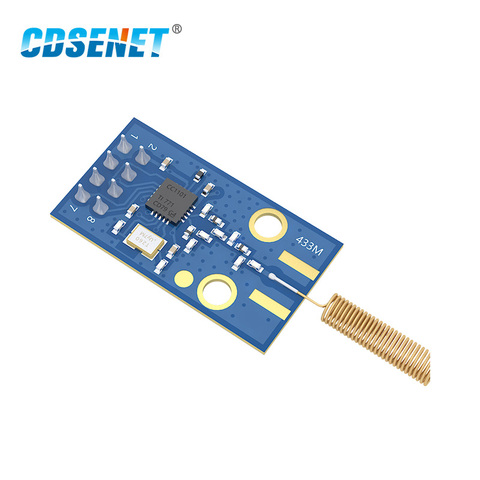 433MHz CC1101 Wireless rf Module E07-M1101D-TH 10mW 500m SPI SMD rf Transmitter and Receiver 433 MHz with Spring Antenna ► Photo 1/5