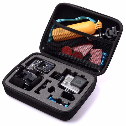 Portable Case Storage Box For GoPro Hero 7/6/5/4/3+ Xiaomi YI 4K Plus SJCAM sj4000 EKEN H9 Sports Action Cameras-Medium Bag ► Photo 1/6