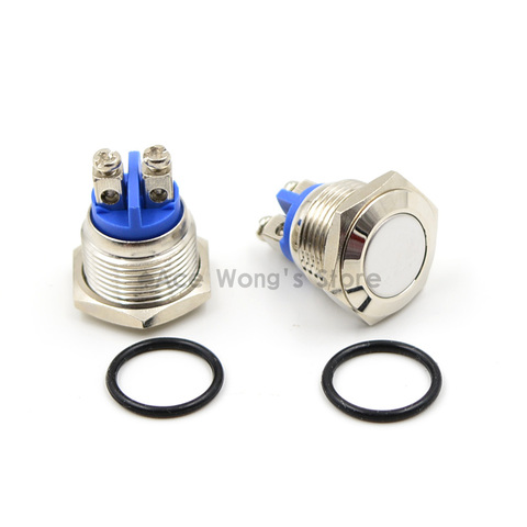16mm Start Horn Button Momentary Stainless Steel Metal Push Button Switch Hot Worldwide ► Photo 1/2