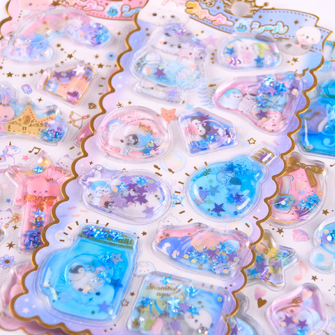 1pcs Kawaii Stationery Stickers Crystal oil filling Diary Planner Decorative Mobile Stickers Scrapbooking DIY Craft Stickers ► Photo 1/6