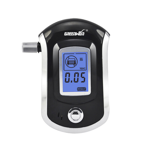 2022 Professional Mini Police Digital LCD Screen Breath Alkohol Alcohol Tester Breathalyzer AT6000 Bafometro Alcoholimetro  ► Photo 1/6