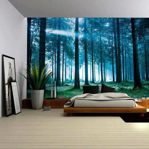 Forest Tapestry Wall Hanging Beach Mat Polyester Blanket Picnic Blanket Tablecloth ► Photo 1/4