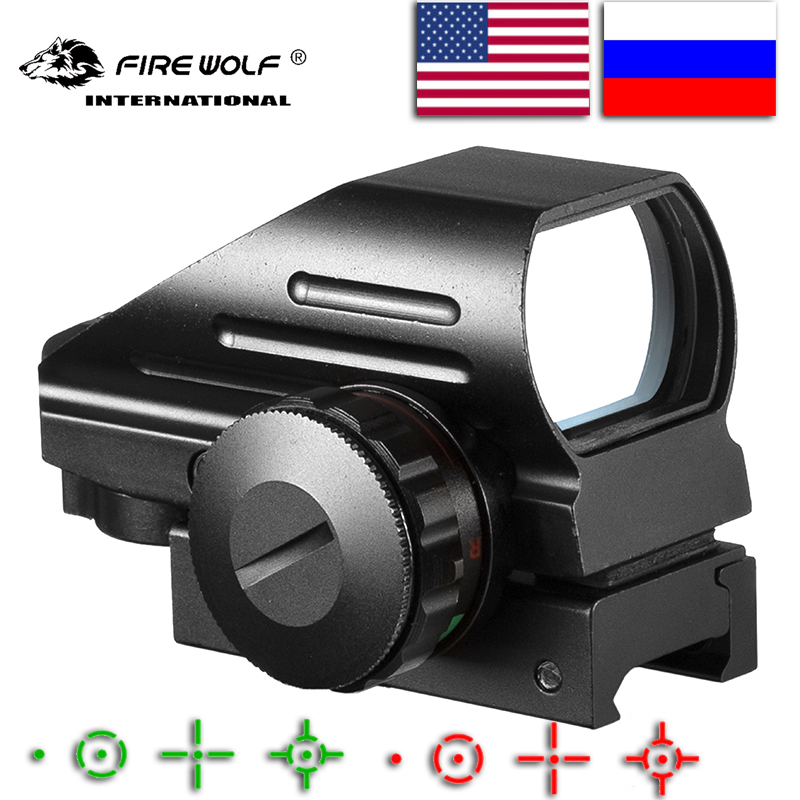 Hunting Tactical 20mm/11mm Holographic 1x22x33 Reflex Red Green Dot Sight Scope 