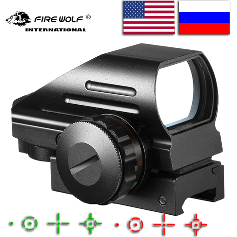 Tactical Reflex Red/Green Laser 4 Reticle Holographic Projected Red Dot Sight Scope Airgun Sight Hunting 11mm/20mm Rail Mount AK ► Photo 1/6