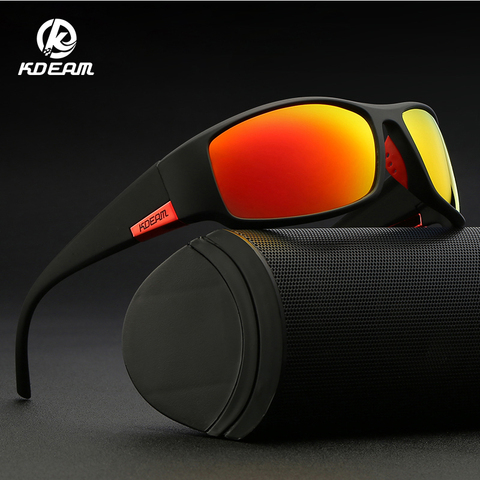 KDEAM Brand Men's Polarized Sunglasses TR90 Rectangle Coating Driving Glasses Sport Goggles Gafas De Sol KD111 ► Photo 1/6