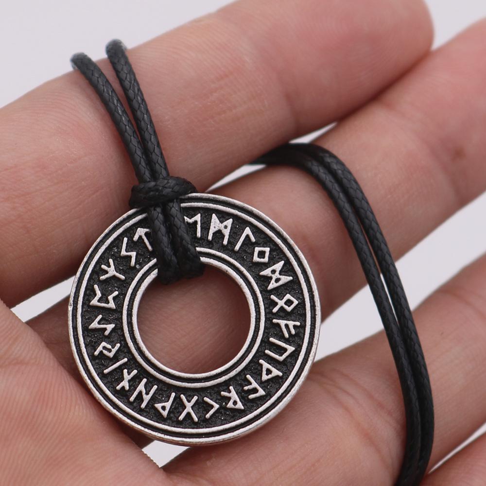 Elder Futhark Nordic Norse Viking Runes Pendant  Amulet Necklace 