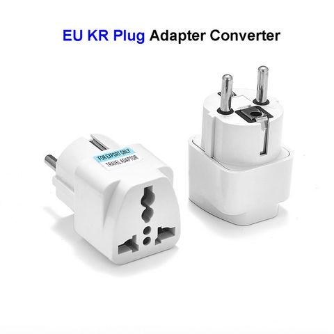 Universal European EU Plug Adapter International AU UK US To EU Euro Travel Adapter Electrical Plug Converter Power Socket ► Photo 1/6