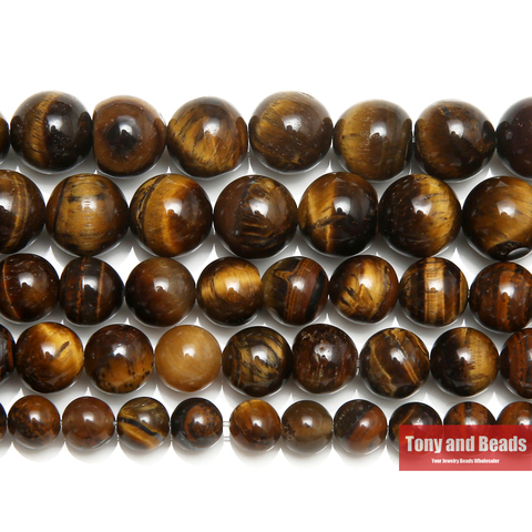 Free Shipping Natural Stone Brown Gold Tiger Eye Agates Round Beads 15