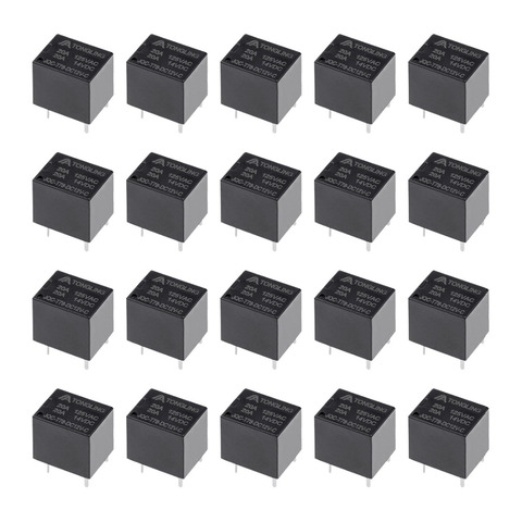 Uxcell 20 Pcs JQC-T78-DC12V-C DC 12V Relays Coil SPDT 5P PCB Electromagnetic Power Relay Black For Remote Control Relays   ► Photo 1/1