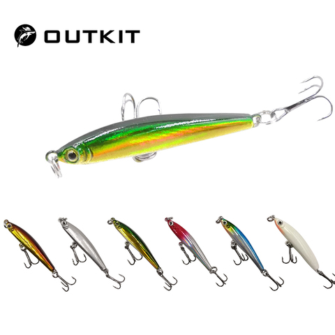 OUTKIT 2022 1pcs Fishing Lure 5cm/3.5g Sinking Mini Pencil Shad Laser Minnow 3D Eyes Artificial Bait Bass Pike Lures ► Photo 1/6