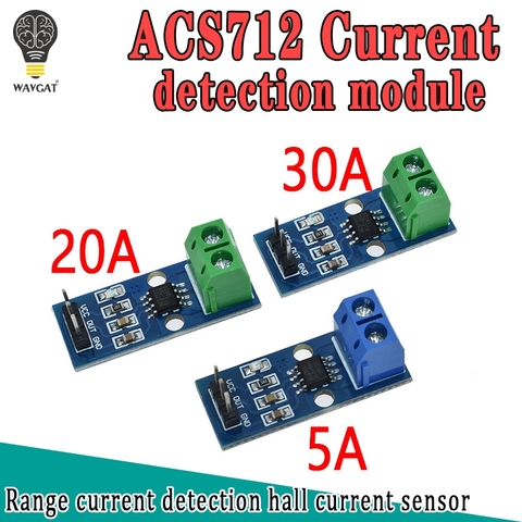 WAVGAT Hot Sale ACS712 5A 20A 30A Range Hall Current Sensor Module ACS712 Module For Arduino 20A ► Photo 1/6