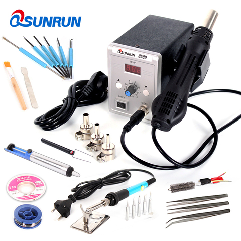 1Set electric soldering iron welding tools hot air gun BGA soldering station repair tools 858D ► Photo 1/1