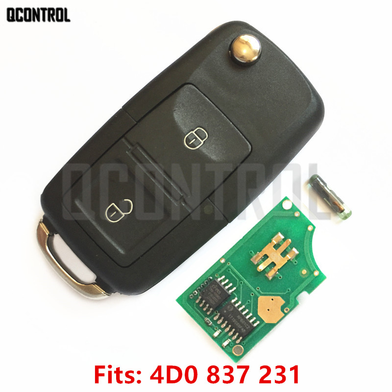 2 Button Remote key Fob 433MHz 4D0 837 231 R for Audi A3 A4 A6 Quattro 