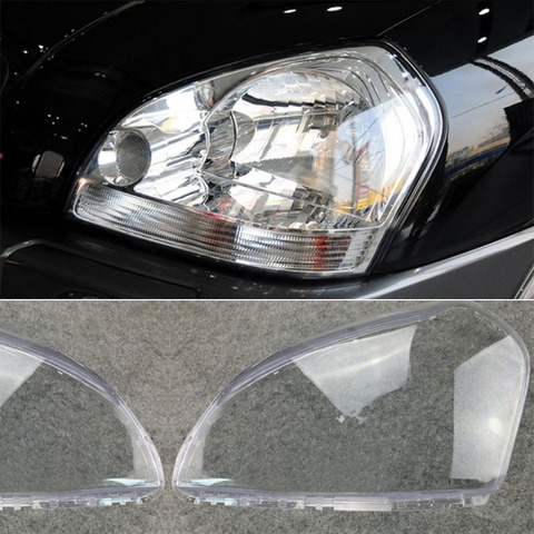 1 Pair Car Headlight Left+Right Headlamp Clear Lens Cover For HYUNDAI TUCSON 2005 2006 2007 2008 2009 Headlight Lens Cover ► Photo 1/5