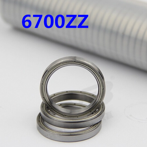 50pcs free shiping The high quality of ultra-thin deep groove ball bearings 61700Z 6700ZZ 63700ZZ 10*15*4 mm ► Photo 1/1