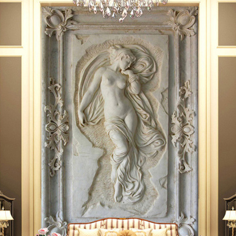 Custom Photo Wallpaper European Style Figure Statue 3D Embossed Mural Hotel Living Room Backdrop Mural Wall Papers 3D Home Decor ► Photo 1/6