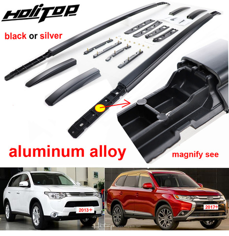 Hottest roof rack/roof rail/bar for Mitsubishi Outlander 2013-2022,aluminum alloy fixing,by screws,free drill hole,real strong ► Photo 1/6