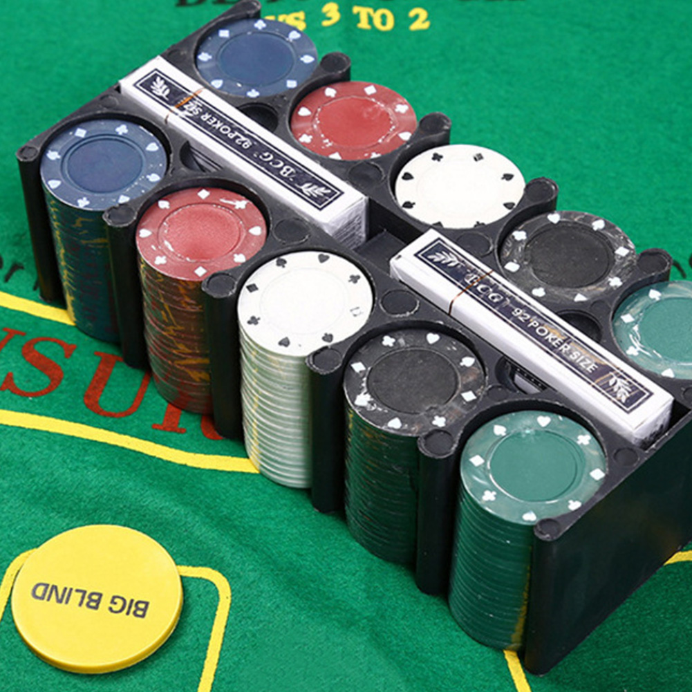 200 Baccarat Bargaining Poker Chips Set-Blackjack-Blinds-Dealer Poker Card 