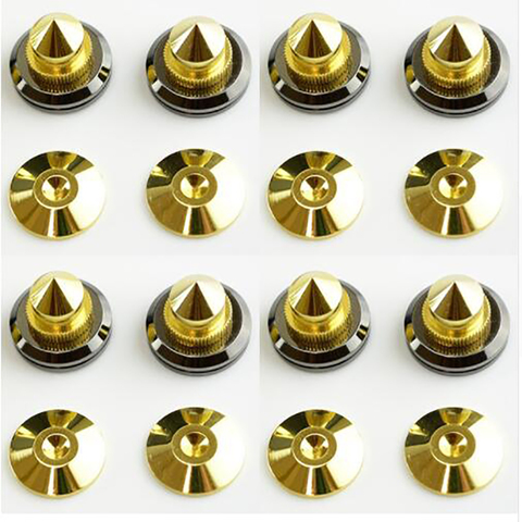 NEW 8SET Gold Speaker Spikes Subwoofer Spikes Isolation CD Amplifier Turntable Pad Stand Feet nail shock absorber feet ► Photo 1/1