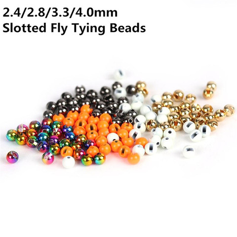 Maximumcatch 25Pcs/lot Nice-Designed Slotted Tungsten Beads Fly Tying Beads Tungsten 2.4mm/2.8mm/3.3mm/4.0mm Fly Tying Material ► Photo 1/6