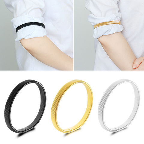 1 Pair Stretchy Elastic Elasticated Metal Shirt Sleeve Holder Garters Arm Bands ► Photo 1/1