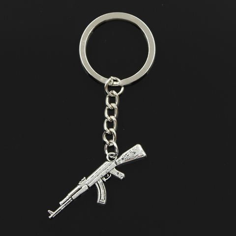 Keychain 44x15mm Machine Gun Assault Rifle ak-47 Pendants DIY Men Jewelry Car Key Chain Ring Holder Souvenir For Gift ► Photo 1/5
