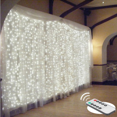 3x3/6x3 LED Icicle Fairy String Light Christmas LED Garland Wedding Party Fairy Lights Remote control Curtain Garden Patio Decor ► Photo 1/6