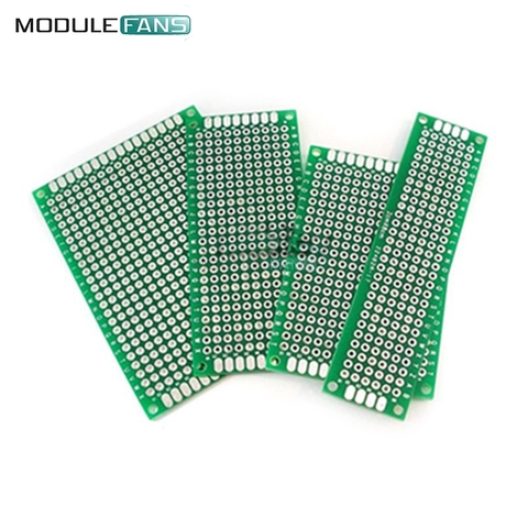 4PCS Double Side Prototype PCB Tinned Glass Fiber BreadBoard 5x7 4x6 3x7 2x8CM FR4 5 x 7 2 x 8 4 x 6 3 x 7 CM ► Photo 1/1