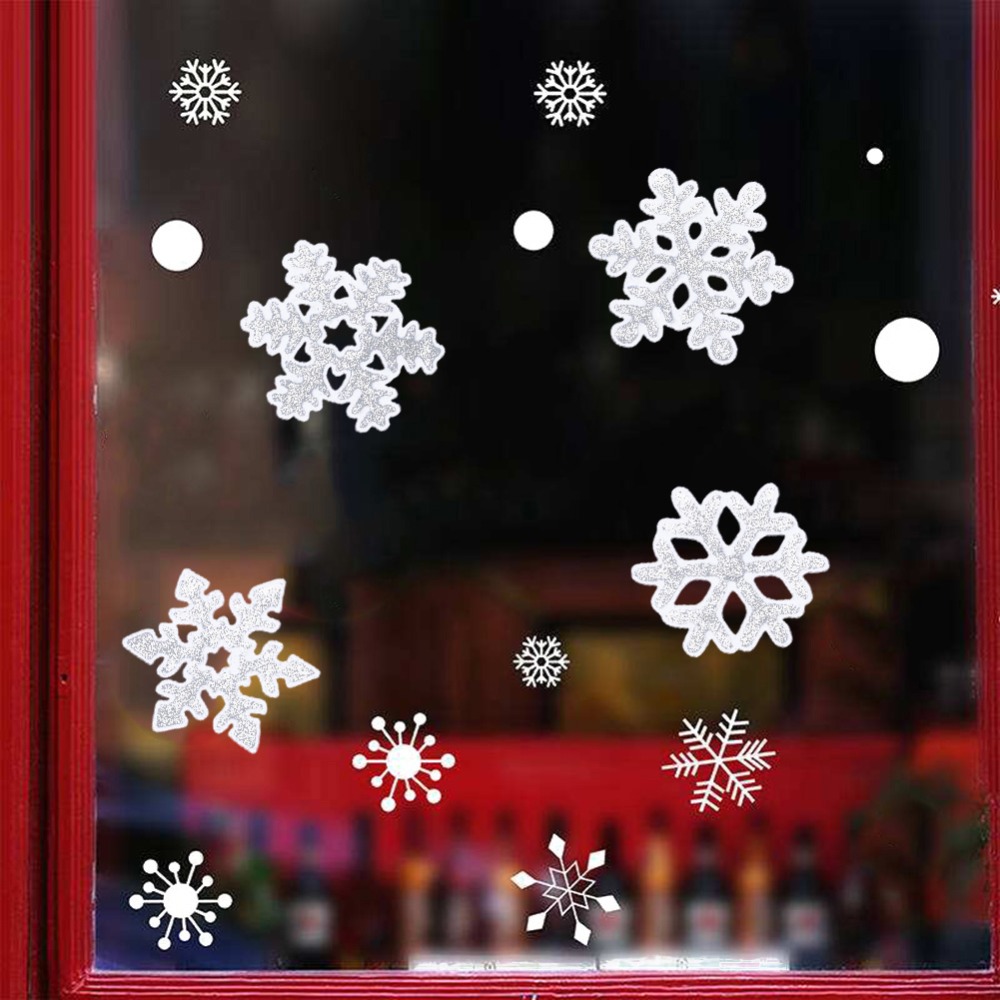 White glass paste Christmas window decoration Santa Claus elk stickers 