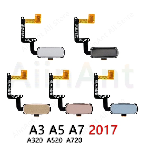 For Samsung Galaxy A3 A5 A7 2017 A320F A520F A720F Original Back Home Button Fingerprint Sensor Flex Cable Phone Repair Parts ► Photo 1/5