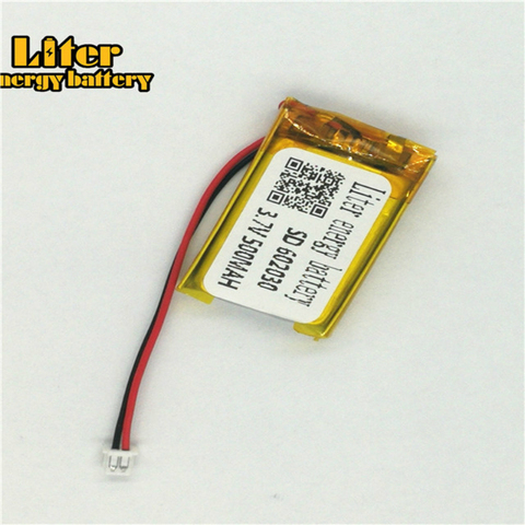 ZH1.25  3.7V 400mAh 602030 polymer lithium battery point reading pen with 1.25 audio recording plug ► Photo 1/1