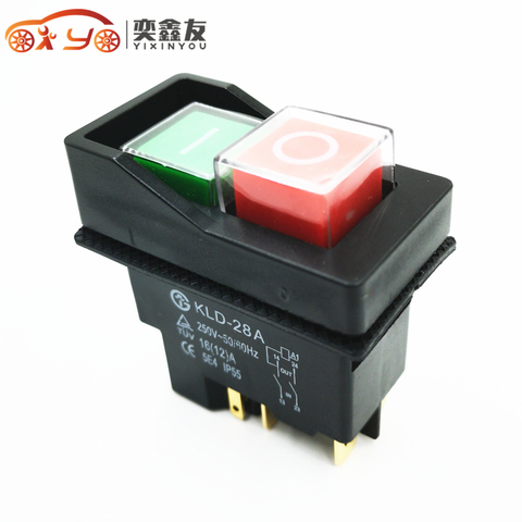 5pins Waterproof Magnetic Explosion-proof Pushbutton Switch KDL-28 IP55 220v Magnetic Starter Electromagnetic Switches(6.3) ► Photo 1/1