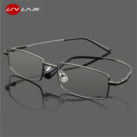 UVLAIK Titanium Alloy Glasses Frames Men Women Spectacle Transparent Eyeglasses Frame Business Eye Glasses Optical Glasses ► Photo 1/6