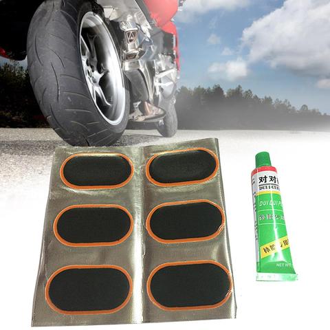 48Pcs+1 Glue Motorcycle Bike Repair Tool Tire Tyre Rubber Patch Piece Cycling Puncture Repair Tools Kits Banden Reparatieset ► Photo 1/5