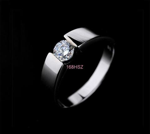 Beautiful noble silver color women wedding men zircon crystal noble wedding rings jewelry cute nice free shipping  JSHCR21 ► Photo 1/4