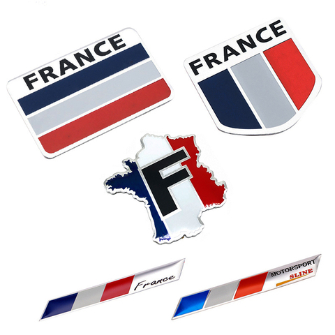 Car Bicycle Motorcycle 3D France Flag National Emblem Badge Sticker Decal Accessories For Peugeot Citroen Renault Car Styling ► Photo 1/6