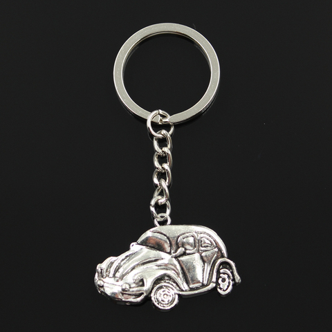 Fashion 30mm Key Ring Metal Key Chain Keychain Jewelry Antique Bronze Silver Color Plated Car 39x26mm Pendant ► Photo 1/5