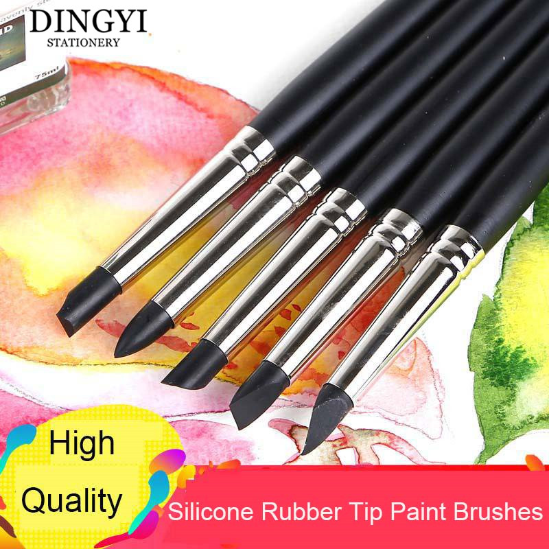 5pcs Silicone Rubber Tip Paint Brushes for Watercolor Oil Painting Polymer Clay  Sculpting Fimo Modelling Tools Art Supplies - Price history & Review, AliExpress Seller - DINGYI Boutique Store