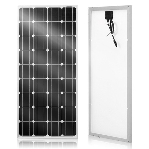 DOKIO Solar panel 100W 18V Glass solar Panels 200W 300W 400W panneau solaire Monocrystalline solar board  for home/RV 12V ► Photo 1/6