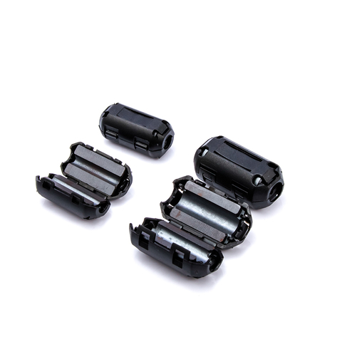 5 Pcs 3.5/7mm Clip-On Ferrite Ring Core Noise Suppressor For EMI RFI Clip Cable Active Components Filters ► Photo 1/6