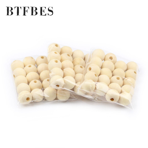 BTFBES 12 14 16 18mm Round Natural Wooden Bead Ecofriendly wood Ball Loose Spacer Beads For DIY Bracelet Jewelry Necklace Making ► Photo 1/4