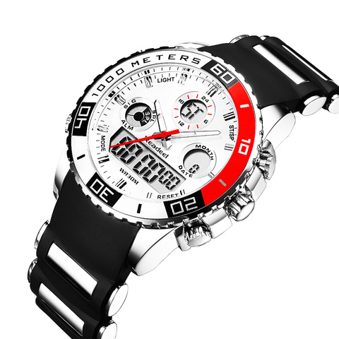 2017 Top Brand Mens Sport Watches Men Quartz Analog LED Clock Man Military Waterproof Watch Sport Relogio Masculino reloj hombre ► Photo 1/1