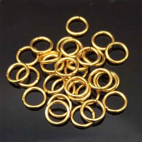 100pcs/Lot Stainless Steel Gold Tone Open Jump Rings Jewelry Findings Split Rings For DIY Accessories 3.5mm/5mm/6mm/7mm/8mm/9mm ► Photo 1/6