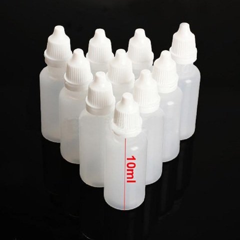 5ml 10ml 15m 20ml 30ml 50ml 100ml White Plastic Liquid Bottles Squeezable Eye Dropper Bottles Liquid Droppers Empty Bottle ► Photo 1/6