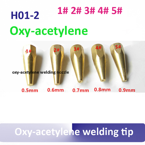 5pcs/lot  H01-2 oxy-acetylene gas welding nozzle 1#2#3#4#5# welding tip for H01-2 oxy-acetylene welding torch ► Photo 1/6