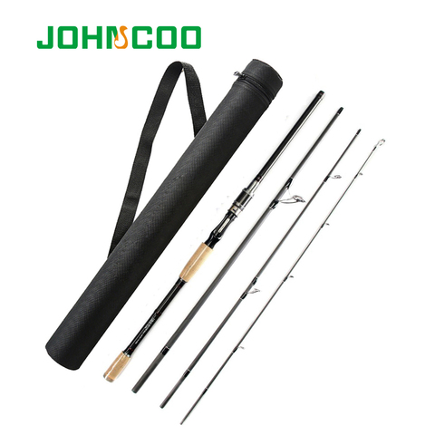 JOHNCOO Casting Rod  With Case 2.1m 2.4m 2.7m 3m Carbon Fishing Rod Travel Rod BaitCasting Rod Medium Fast action 10-25g ► Photo 1/6