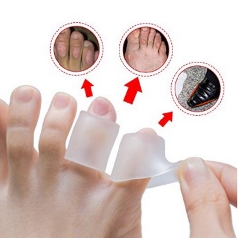 10pcs/5 pairs Silicone gel little toe tube corns blisters Corrector pinkie protector gel bunion sleeve toe Bone Brace Support ► Photo 1/3