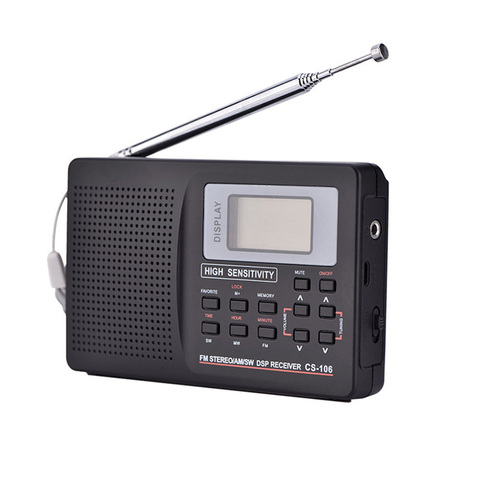 New Portable Digital World Full Band Radio Receiver AM/FM/SW/MW/LW Radio with External Antenna DOM668 ► Photo 1/6