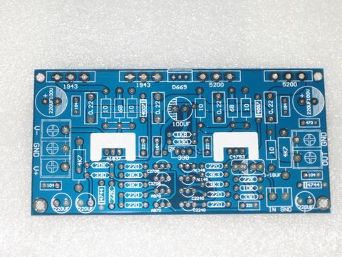 Fannyda upgrade version single channel 1943+5200 high power post grade amplifier PCB empty board ► Photo 1/1