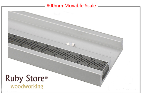 NEW 800mm (31.5inch) Standard Aluminium T-track 45mm Thickness, Updated with Metric Scales ► Photo 1/6